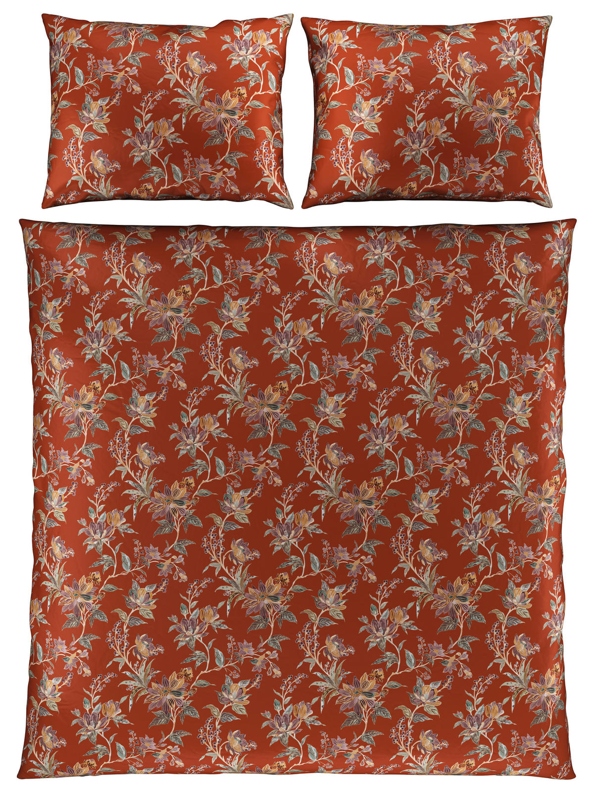 OBOJSTRANNÁ POSTEĽNÁ BIELIZEŇ, satén, hrdzavá, 140/200 cm - hrdzavá, Konventionell, textil (140/200cm) - Esposa
