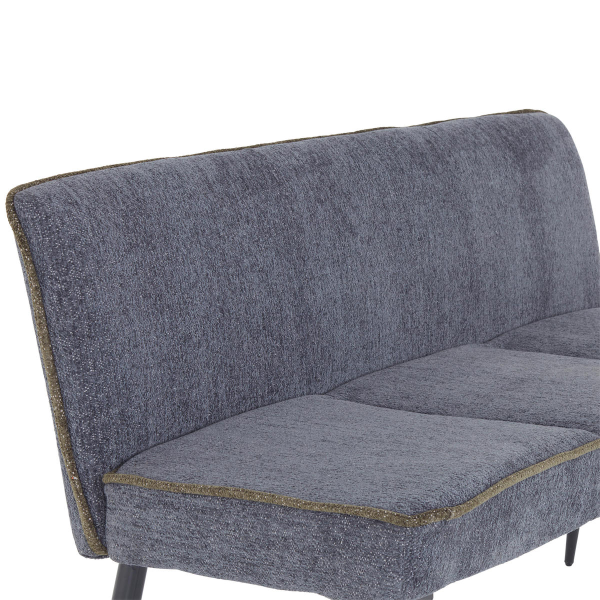 SITZBANK in Metall, Textil Hellgrau, Grün  - Hellgrau/Schwarz, Modern, Textil/Metall (140/83/62cm) - MID.YOU