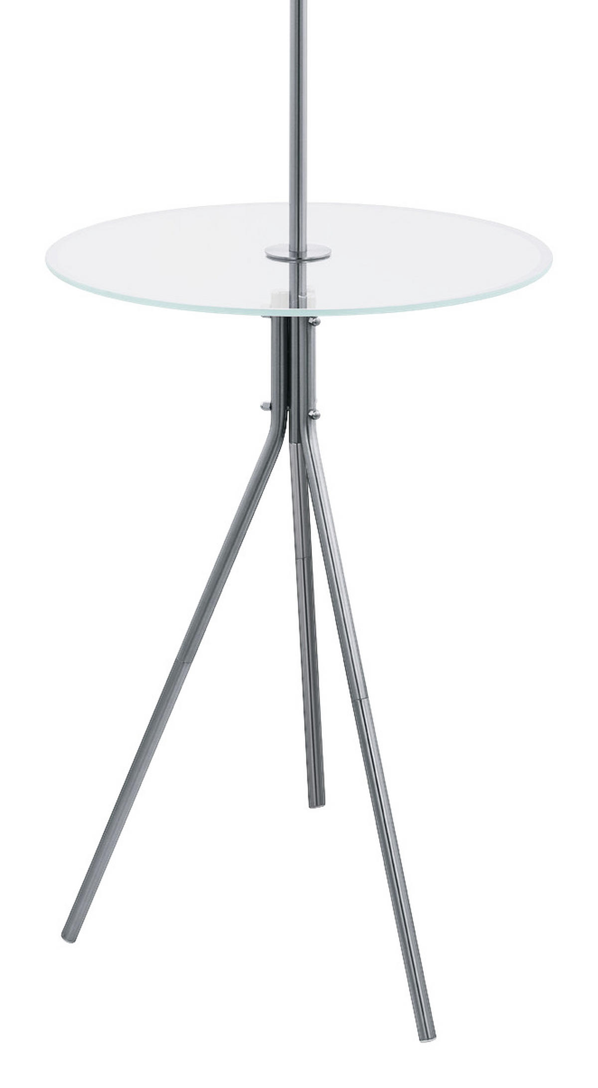 GOLVLAMPA 46/158,5 cm    - vit/nickelfärgad, Modern, metall/glas (46/158,5cm) - Eglo