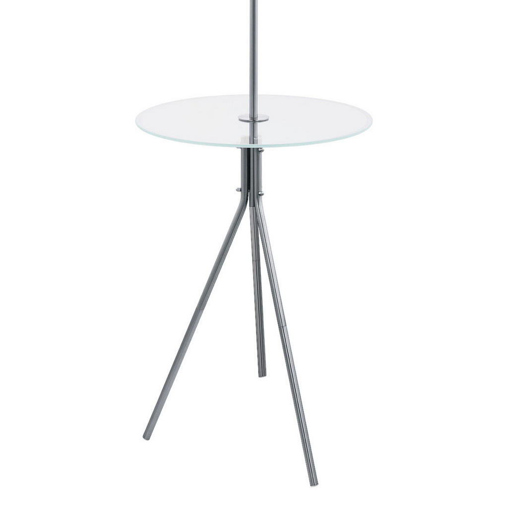 Thumbnail - Stehleuchte, Nickel, Glas, 158.5 cm, Kippschalter, Lampen & Leuchten, Innenbeleuchtung, Stehlampen, Stehlampen