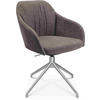 ARMLEHNSTUHL  in Aluminium Velours  - Taupe/Alufarben, Design, Textil/Metall (58/81,5-84,5/60cm) - Johann Jakob