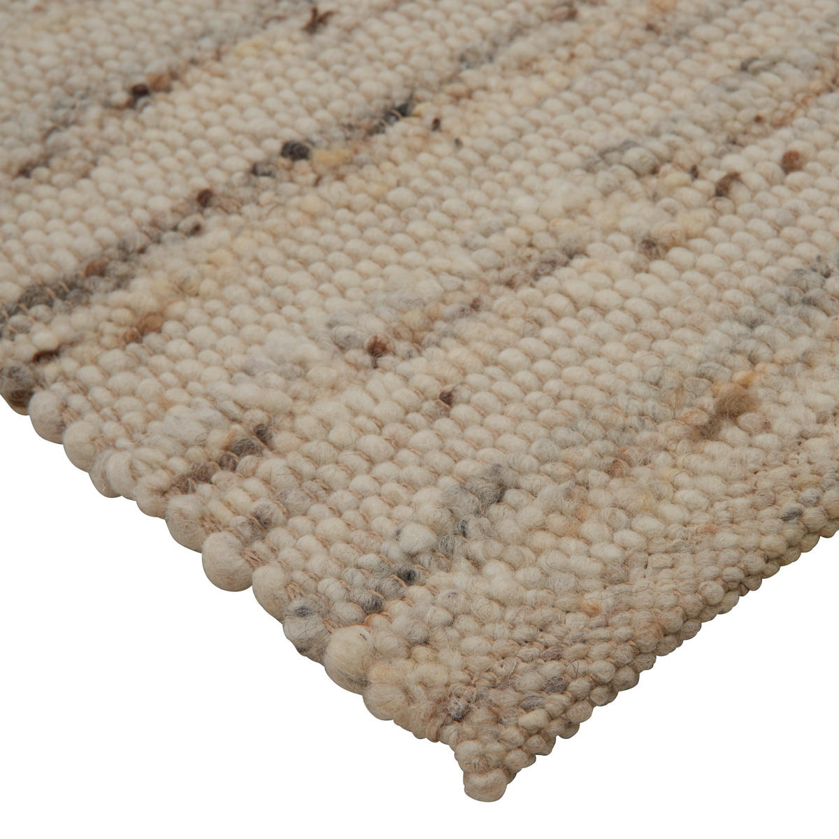 ROČNO TKANA PREPROGA Nova  70/130 cm  tkano  krem barve  - krem barve, Konvencionalno, tekstil (70/130cm) - Linea Natura