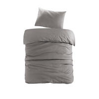 BETTWÄSCHE 2-teilig Flachgewebe 140/200 cm  - Anthrazit, Basics, Textil (140/200cm) - Kayoom