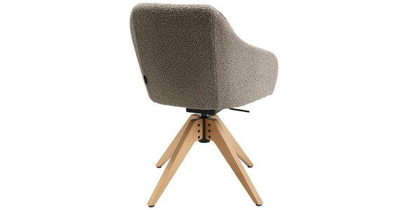 ARMLEHNSTUHL in Flachgewebe - Eichefarben/Naturfarben, Design, Holz/Textil (58/82,5-85,2/60cm) - Johann Jakob