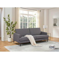 2-SITZER-SOFA Webstoff Grau  - Schwarz/Grau, MODERN, Textil/Metall (183/77/87cm) - MID.YOU
