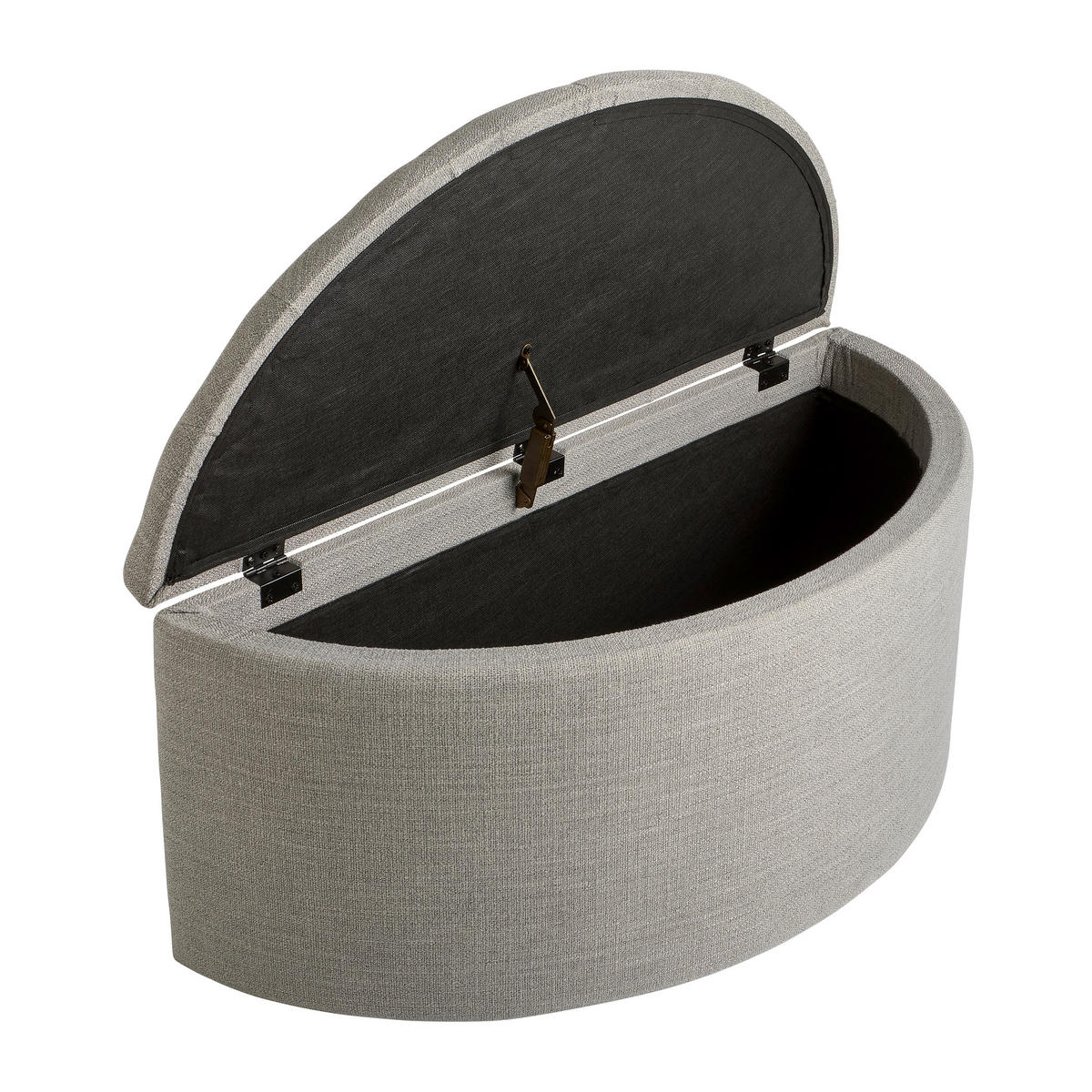 HOCKER in Textil, Holzwerkstoff Grau  - Grau, Design, Holzwerkstoff/Textil (100/44/42cm) - MID.YOU