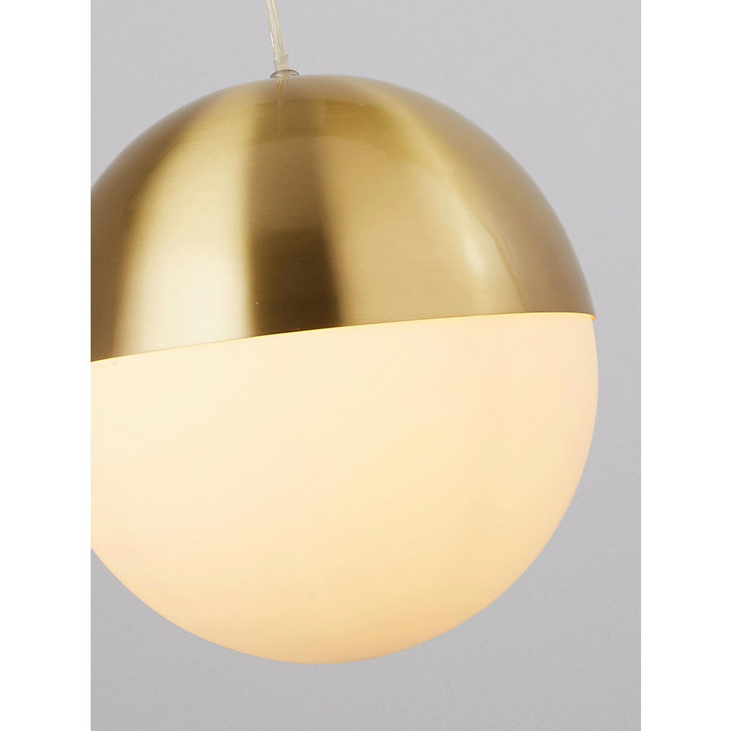 Thumbnail - Searchlight Hängeleuchte Endor, Messing, Metall, Glas, 150 cm, höhenverstellbar, Lampen & Leuchten, Innenbeleuchtung, Hä...