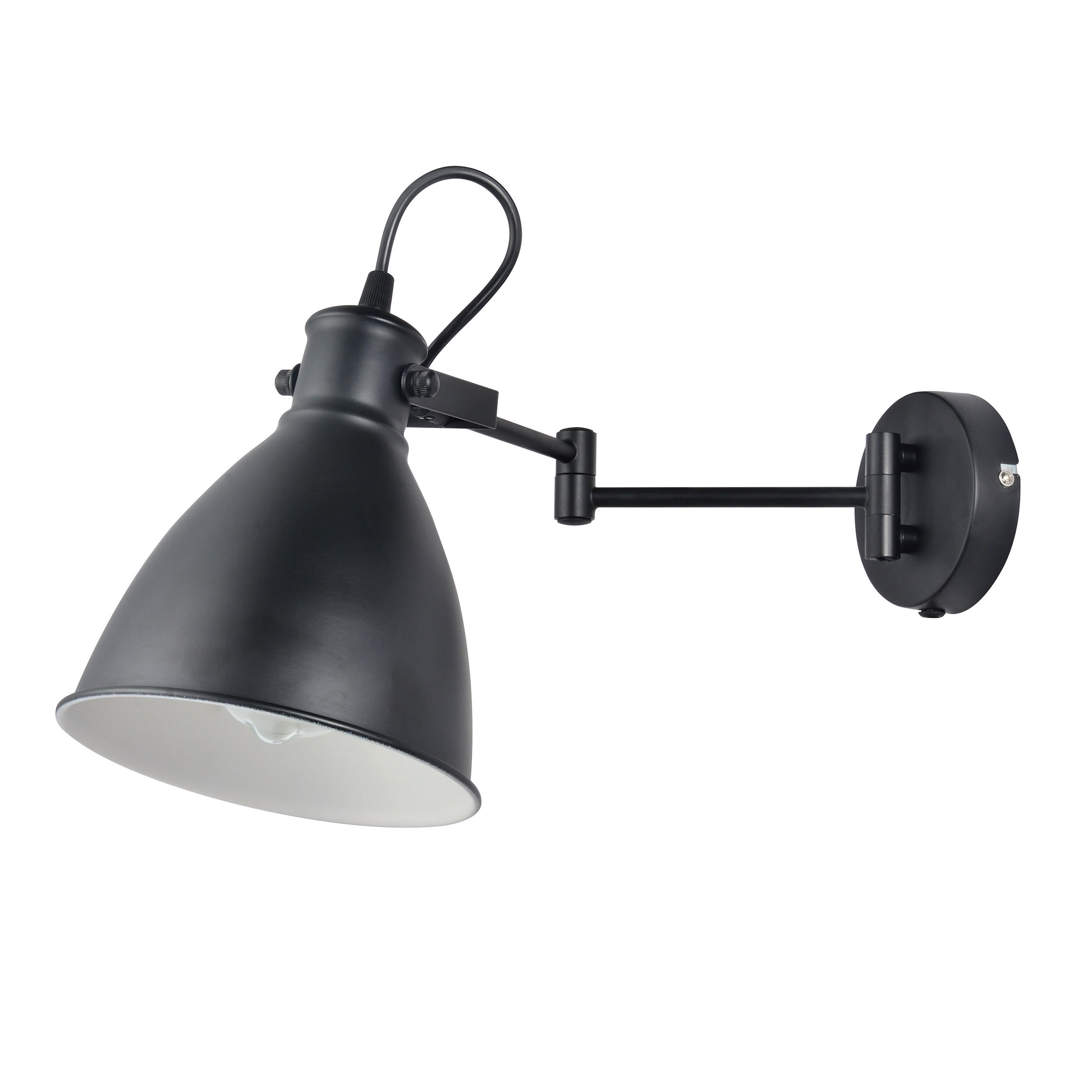 Thumbnail - Xxxl Wandleuchte, Schwarz, Metall, 45.6x18.5x16 cm, Lampen & Leuchten, Innenbeleuchtung, Spots & Strahler, Wandstrahler