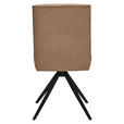 STUHL Echtleder Braun  - Schwarz/Braun, Design (48/91/67cm) - Moderano