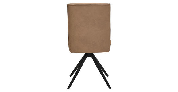 STUHL Echtleder Braun  - Schwarz/Braun, Design (48/91/67cm) - Moderano