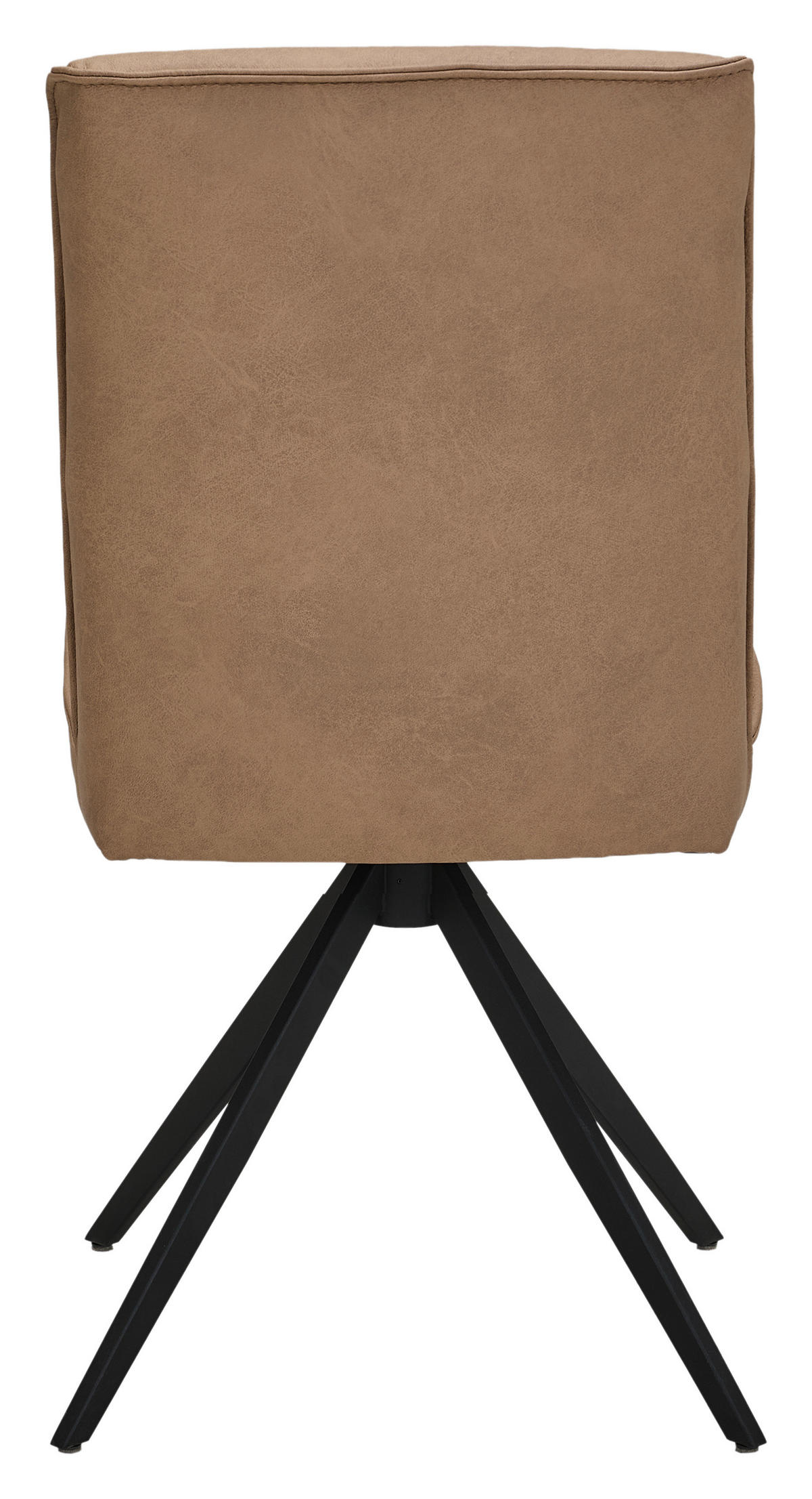STUHL Echtleder Braun  - Schwarz/Braun, Design (48/91/67cm) - Moderano