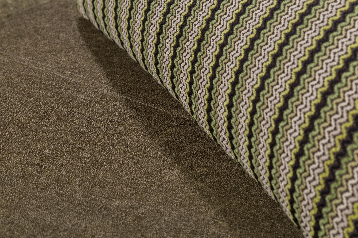 SEDEŽNA GARNITURA, svetlo zelena  - črna/bež, Design, kovina/tekstil (318/92/90/165cm) - Dieter Knoll