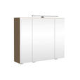 SPIEGELSCHRANK 80/64/20 cm - Eichefarben/Silberfarben, KONVENTIONELL, Glas/Holzwerkstoff (80/64/20cm) - Xora