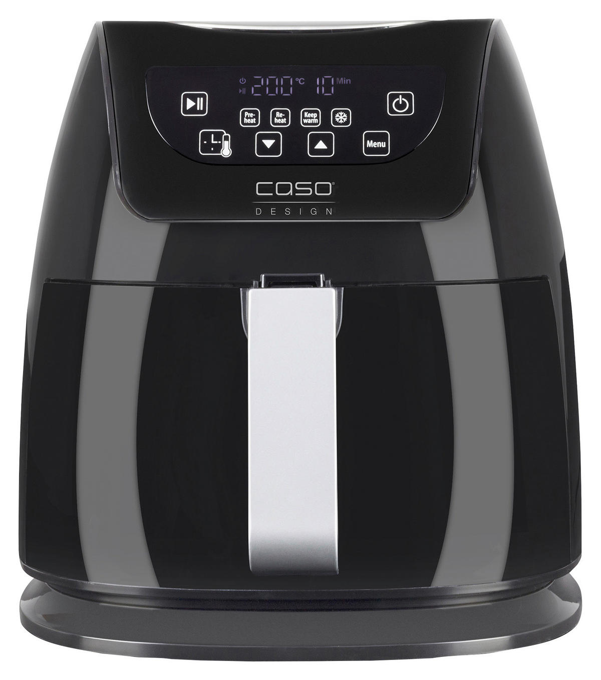 HEIßLUFTFRITTEUSE 3 L  - Schwarz, Basics, Kunststoff (28,5/30/37cm) - CASO Design