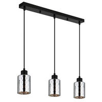 HÄNGELEUCHTE 59/9/120 cm  - Klar/Chromfarben, Basics, Glas/Kunststoff (59/9/120cm) - Globo