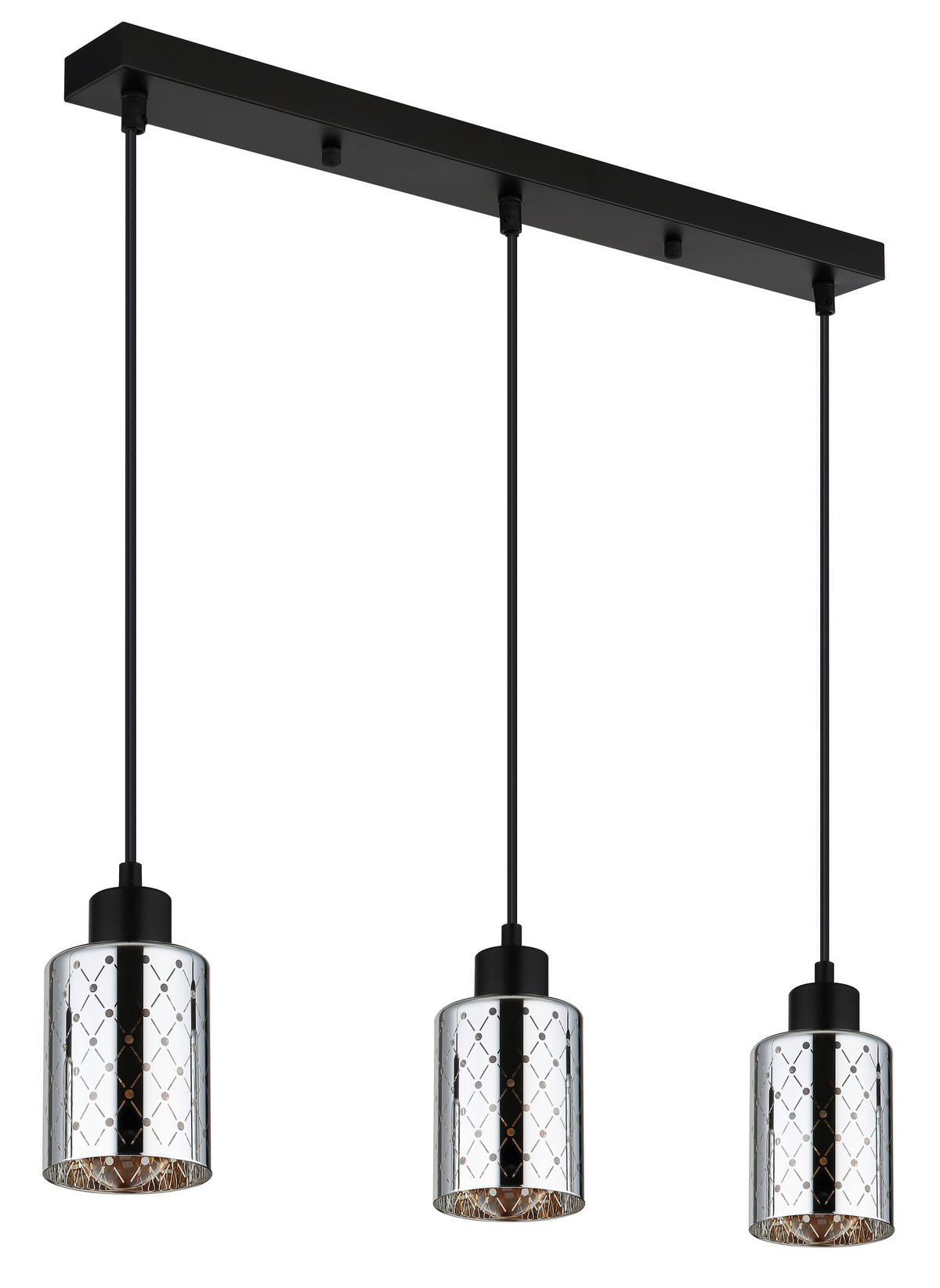 HÄNGELEUCHTE 59/9/120 cm  - Klar/Chromfarben, Basics, Glas/Kunststoff (59/9/120cm) - Globo