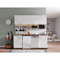 KÜCHENBLOCK 195 cm   Weiss, Eichefarben  - Weiss/Eichefarben, Basics, Holzwerkstoff (195cm) - Respekta