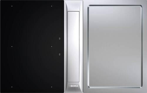 KOCHFELD-DUNSTABZUG-KOMBI PKAS3FIT  - Edelstahlfarben/Schwarz, Basics, Glas/Metall (77/54cm) - Bora