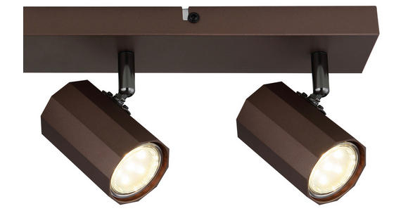 DECKENLEUCHTE 53/6/14,5 cm  - Bronzefarben, Design, Metall (53/6/14,5cm) - Novel