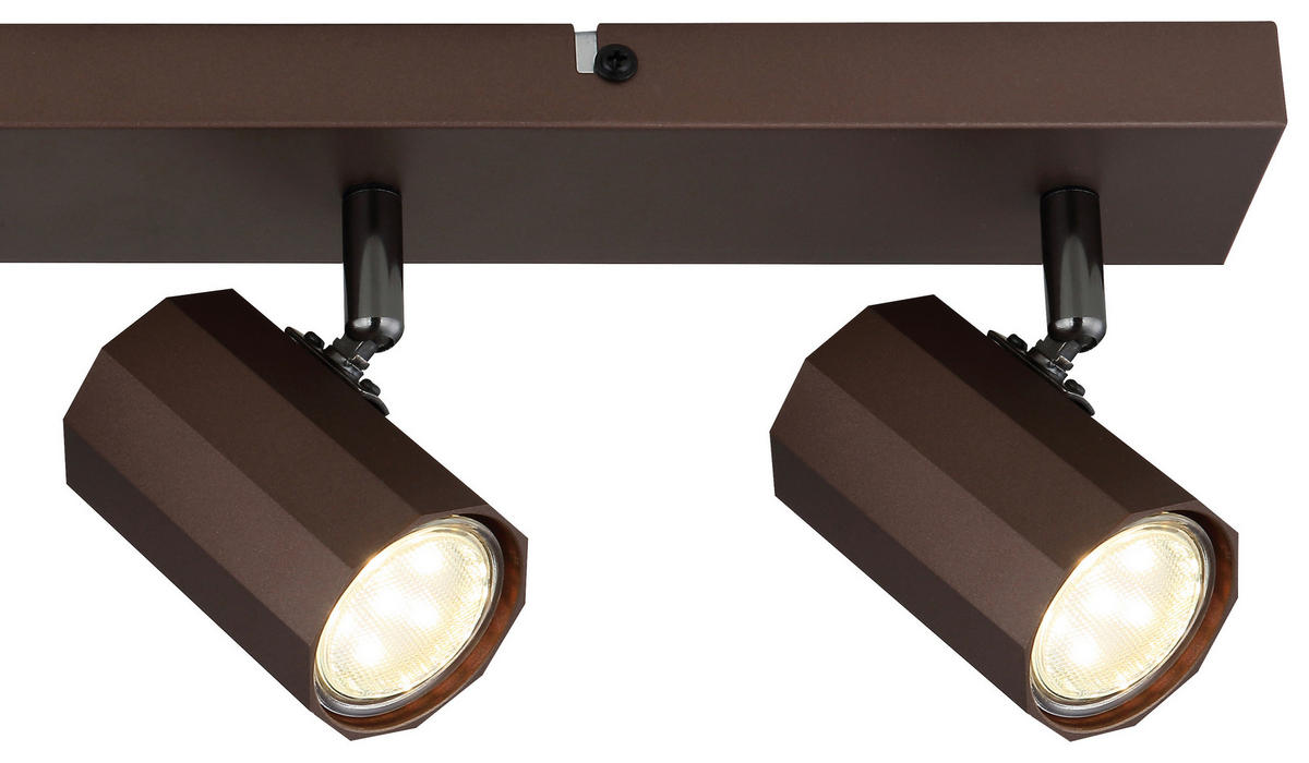 DECKENLEUCHTE 53/6/14,5 cm   - Bronzefarben, Design, Metall (53/6/14,5cm) - Novel