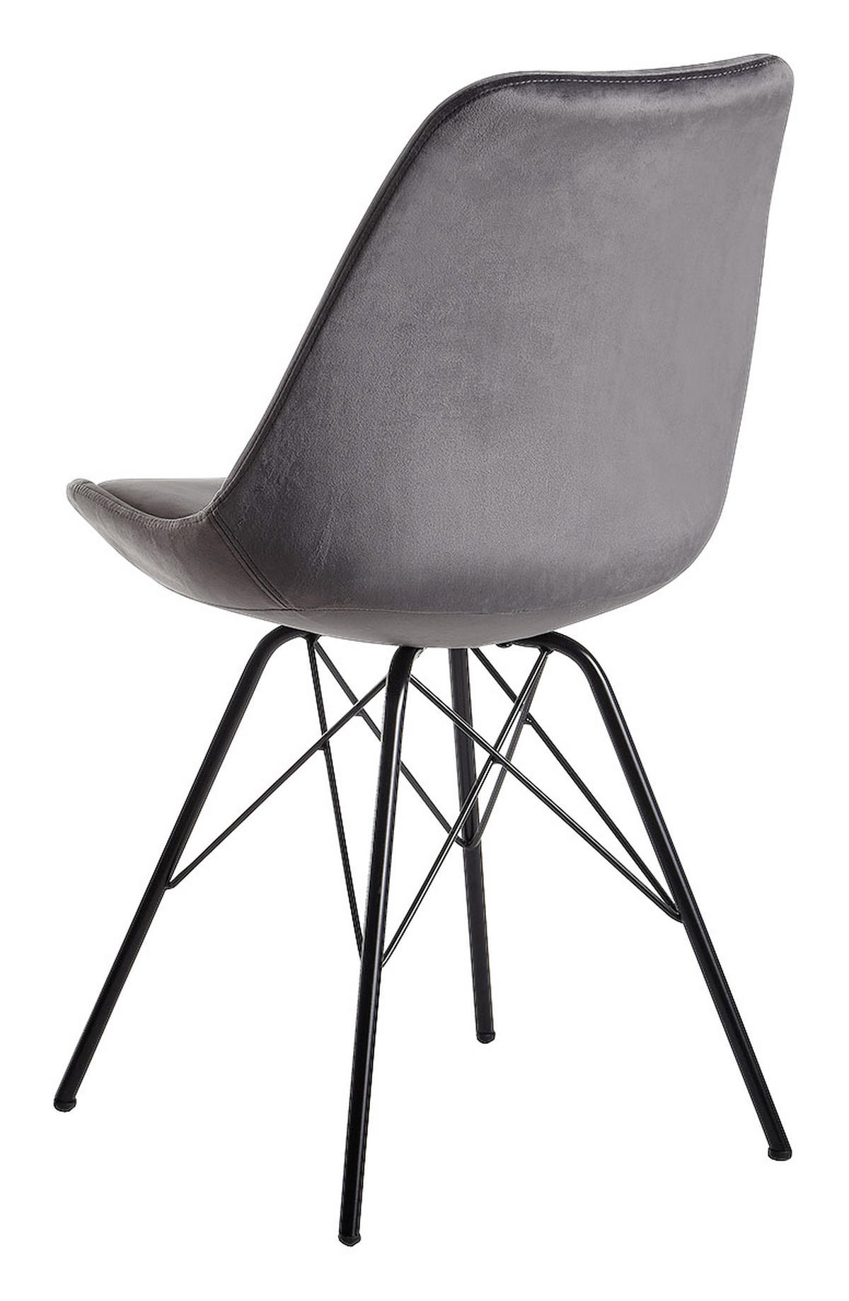 SET STOLOV, tekstil siva  - črna/siva, Moderno, kovina/tekstil (48/86/58cm) - MID.YOU