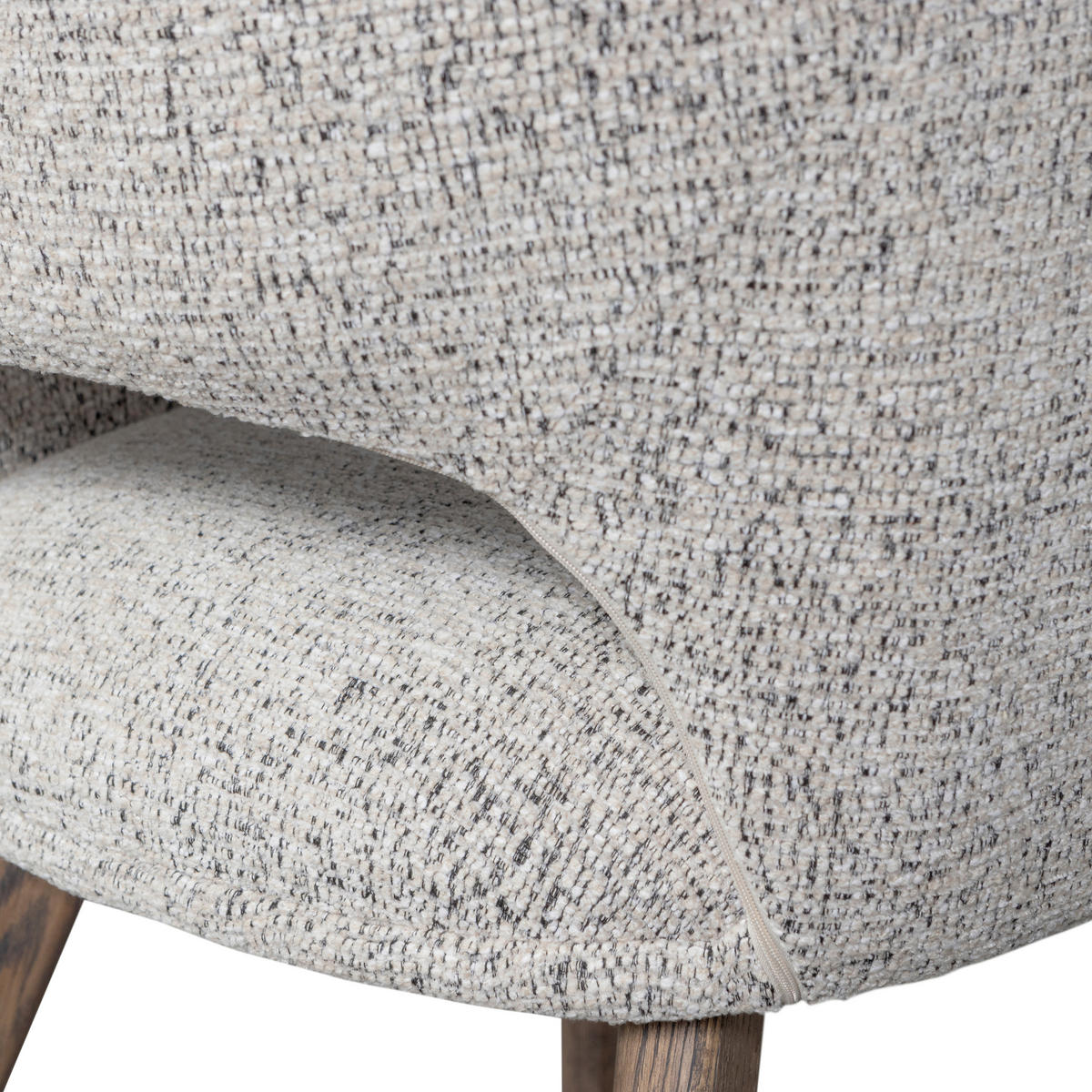 ARMLEHNSTUHL-SET 2 Stück  in Chenille, Webstoff  - Braun/Naturfarben, MODERN, Holz/Textil (61/86/60cm) - Livetastic