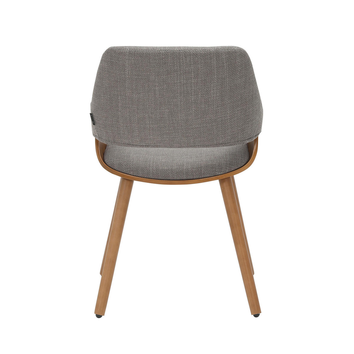 ARMLEHNSTUHL in Holz, Textil Grau, Walnussfarben  - Walnussfarben/Grau, MODERN, Holz/Textil (51/79,5/57cm) - home24