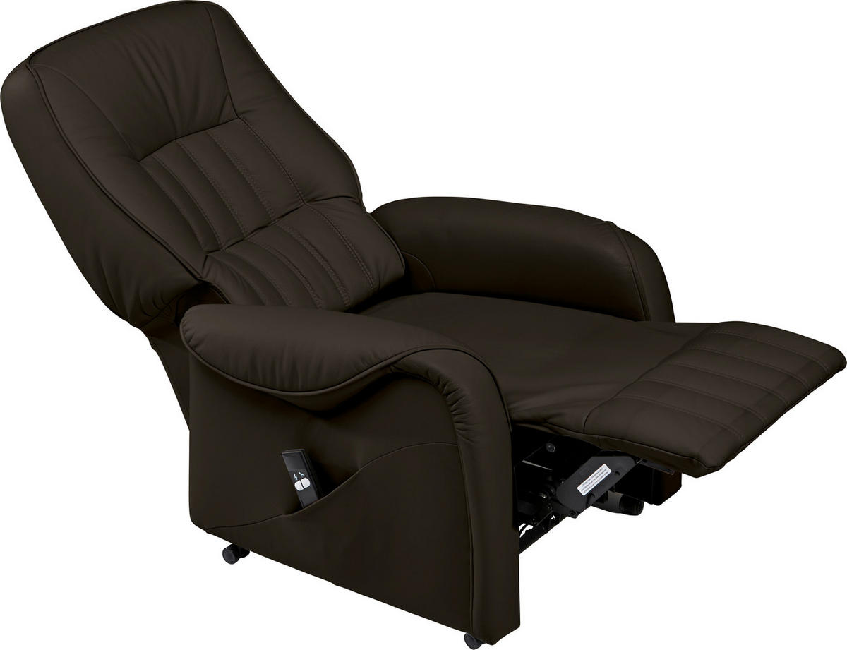 FERNSEHSESSEL in Schwarz  - Schwarz, KONVENTIONELL, Leder (78/107/93cm) - Himolla