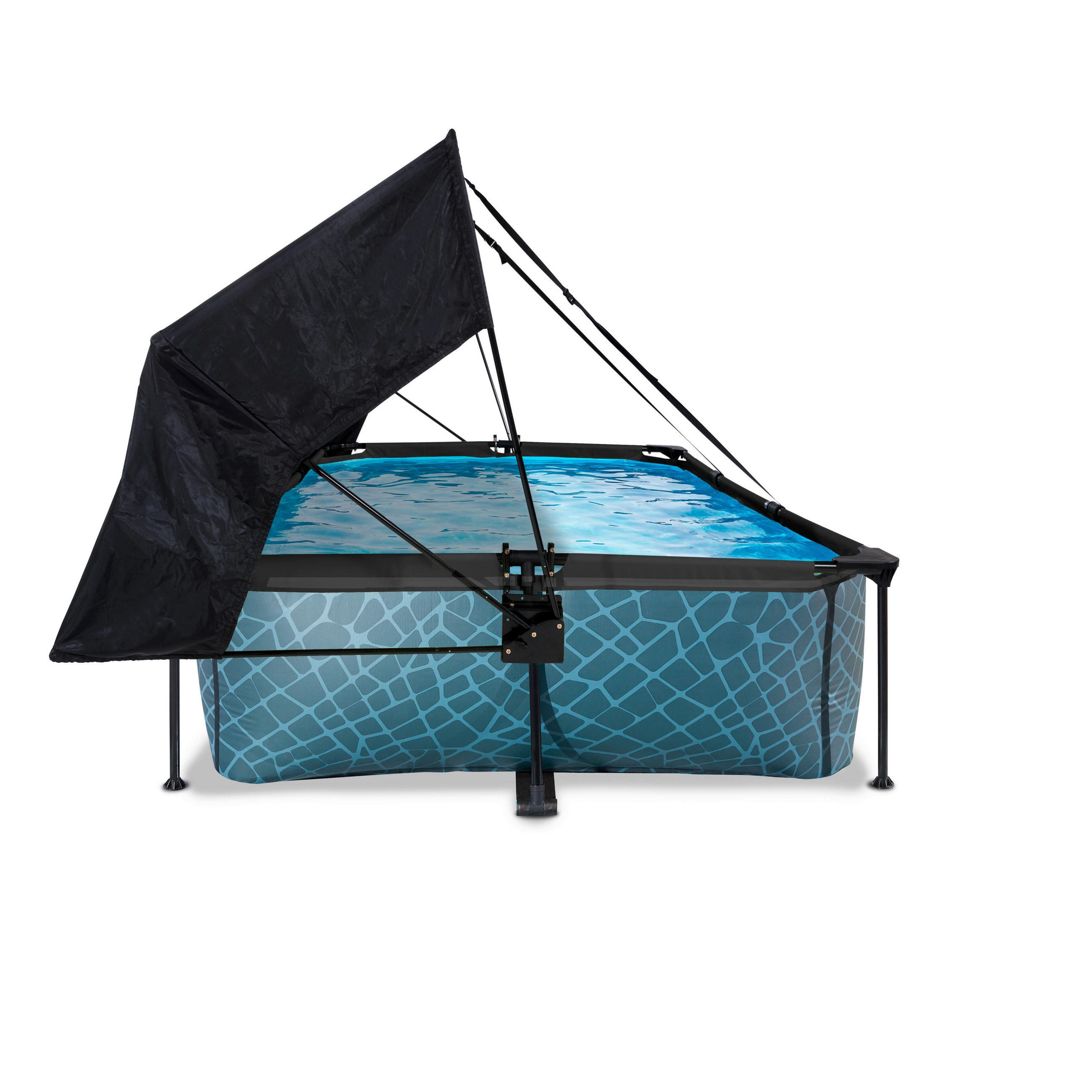 POOL-SET 343/251/65 cm  - Grau, KONVENTIONELL, Kunststoff (343/251/65cm) - EXIT Toys