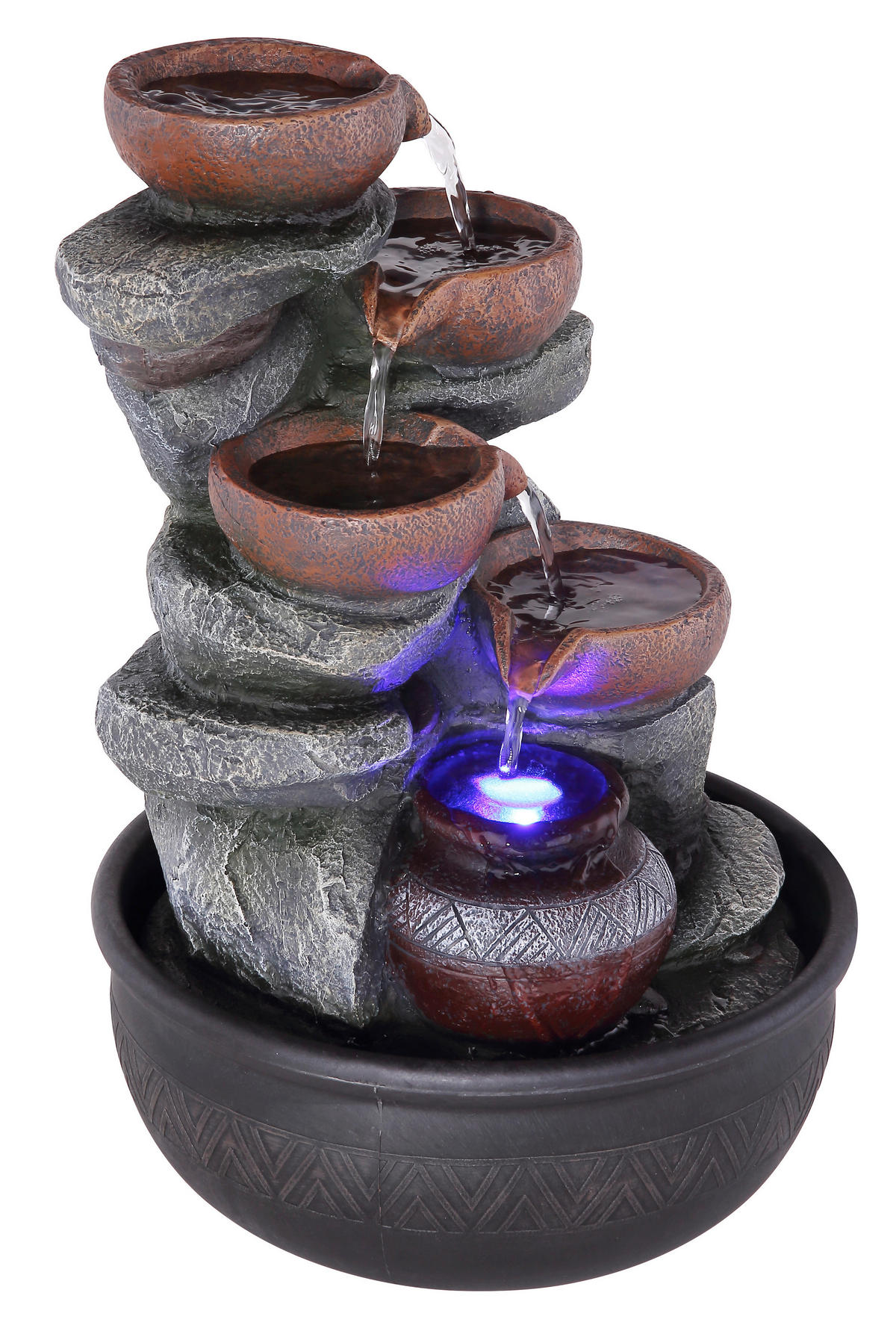 ZIMMERBRUNNEN  - Schwarz/Grau, Basics, Kunststoff (25/40cm) - Globo