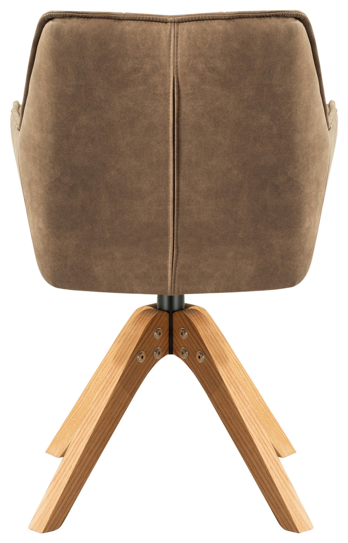 ARMLEHNSTUHL in Holz, Textil Braun, Eichefarben  - Eichefarben/Braun, Basics, Holz/Textil (61/85/63cm) - MID.YOU