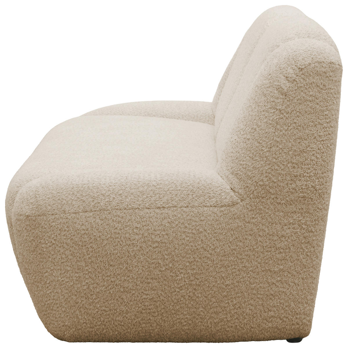 2-SITZER-SOFA 100 034 Chenille Taupe  - Taupe/Creme, MODERN, Kunststoff/Textil (147/82/93cm) - Livetastic