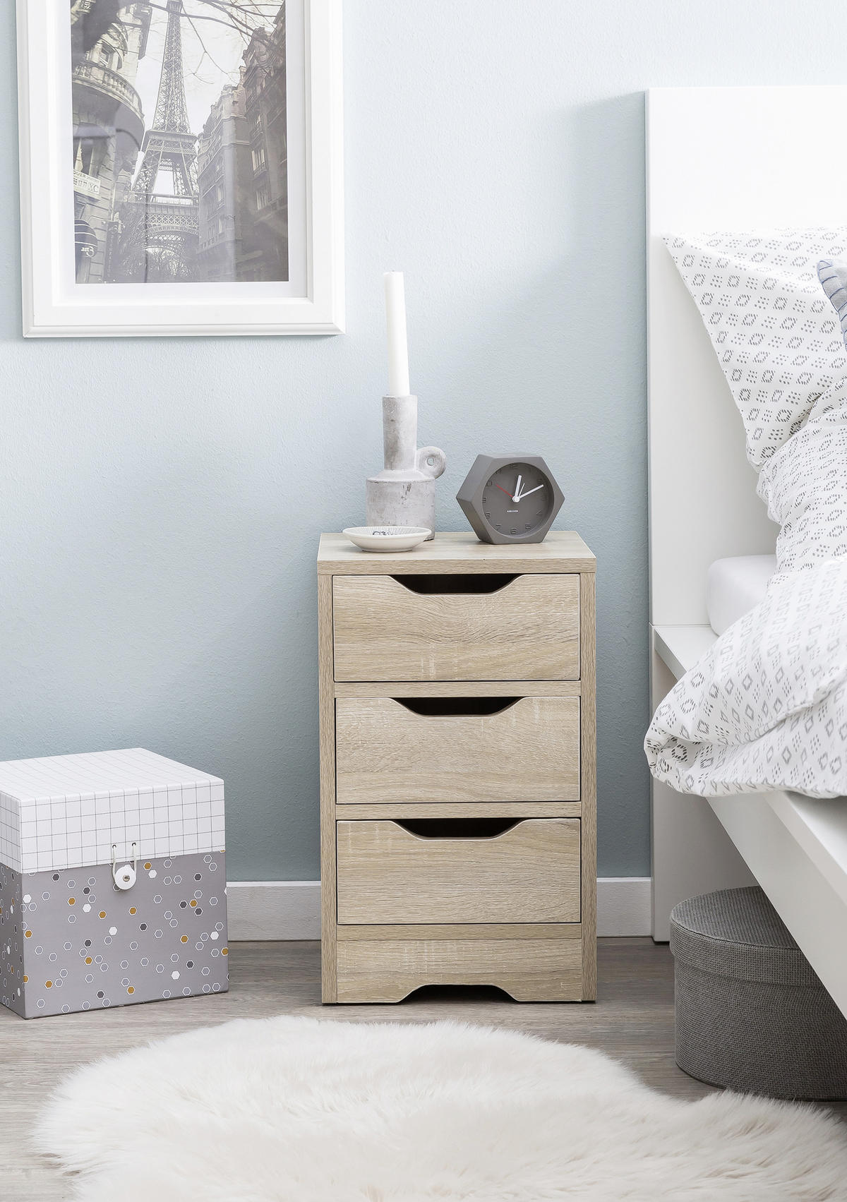 NACHTSCHRANK 31/49/31 cm  - Eichefarben, MODERN, Holzwerkstoff (31/49/31cm) - MID.YOU