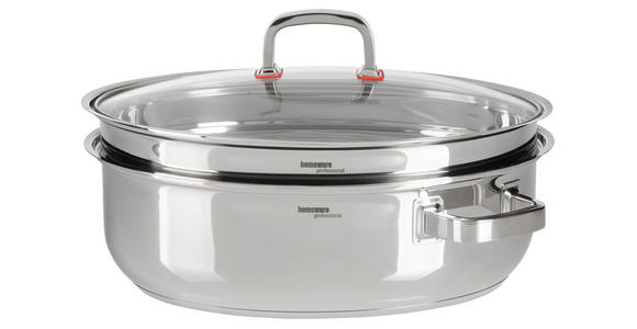 BRÄTER 9 L  - Klar/Edelstahlfarben, Design, Glas/Metall (41/34/24,5cm) - Homeware Profession.