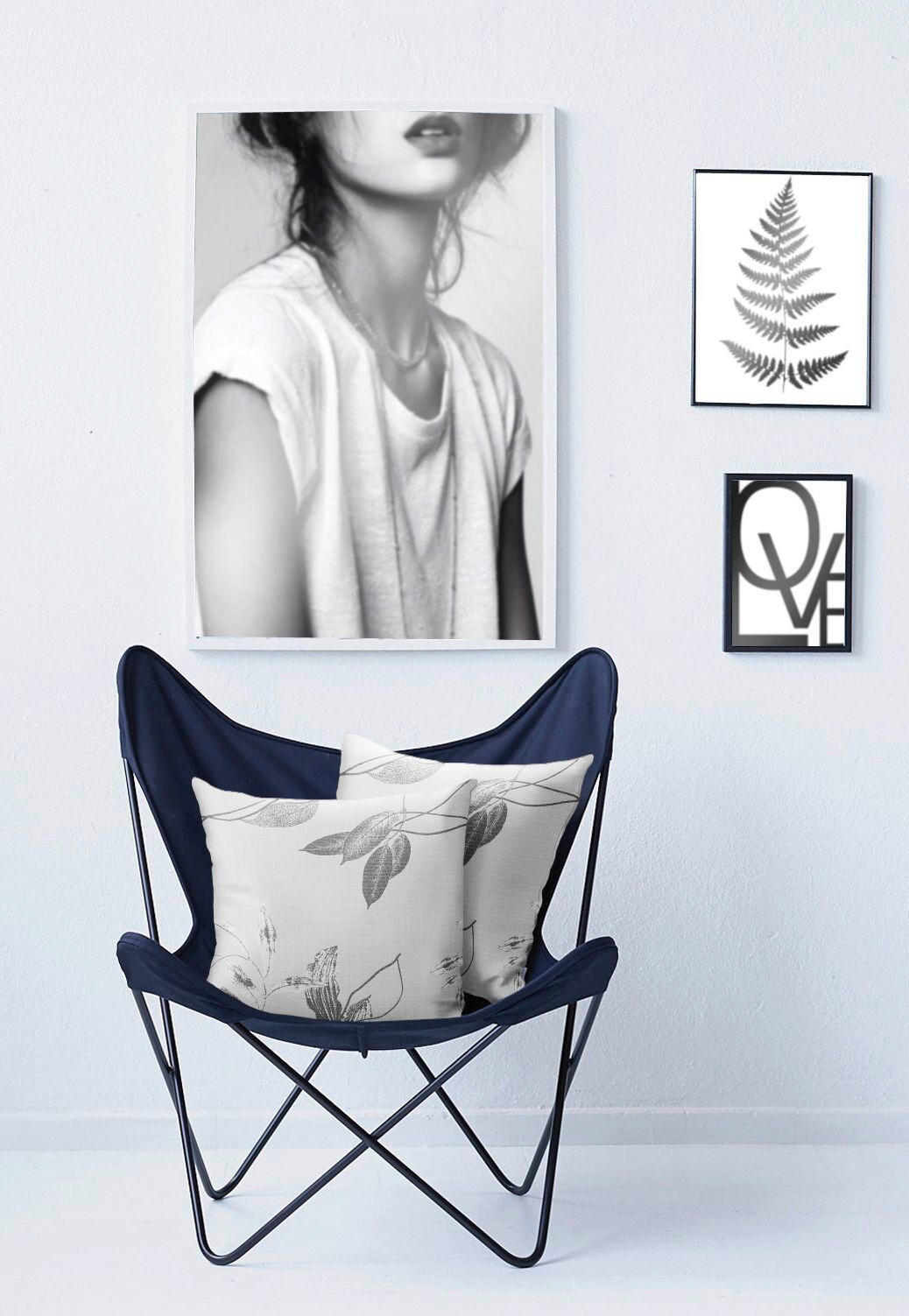 KISSENHÜLLE Loft Style 49/49 cm  - Schwarz/Weiß, Basics, Textil (49/49cm) - Ambiente
