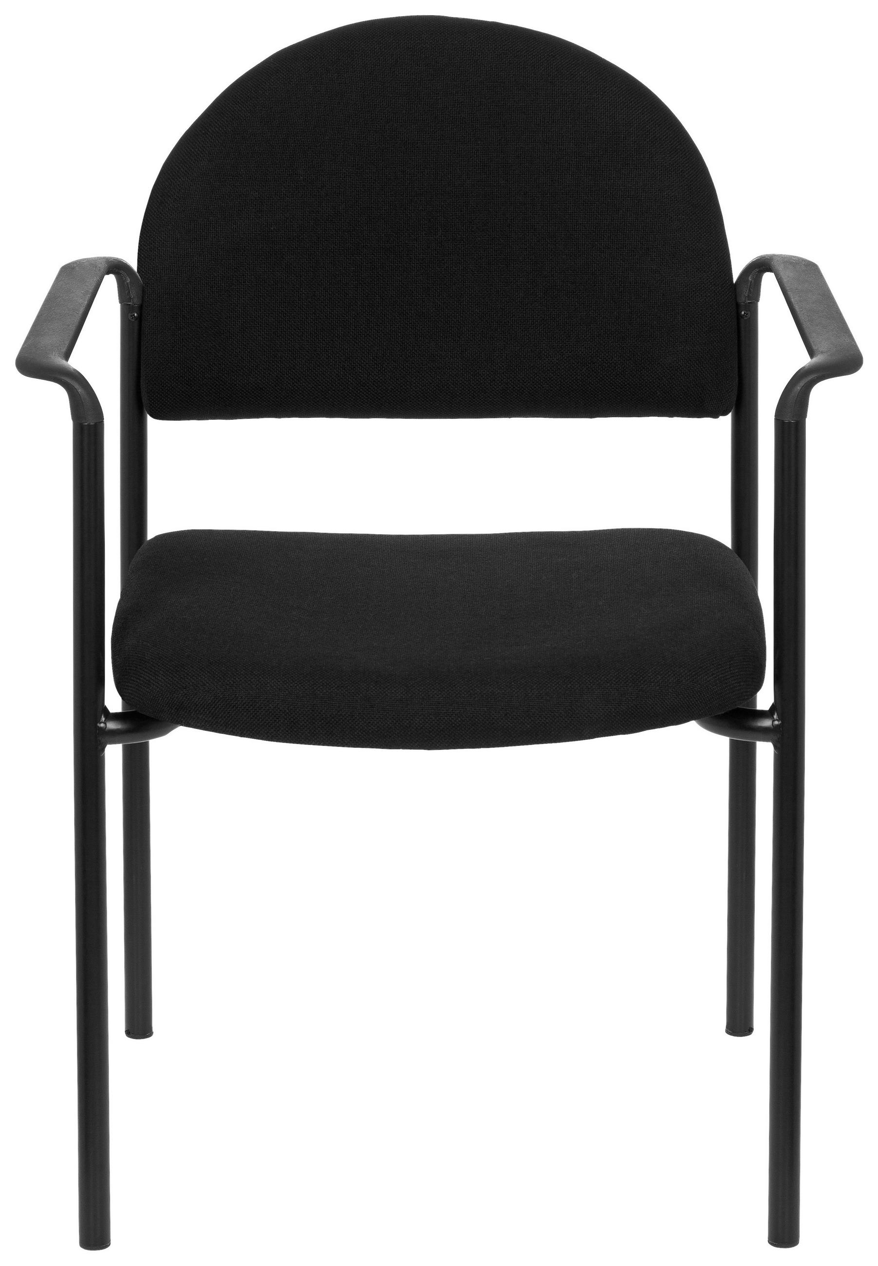 BESUCHERSTUHL  in Flachgewebe Schwarz  - Schwarz, Basics, Kunststoff/Textil (55/84/42cm) - MID.YOU