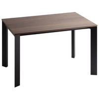 ESSTISCH in Metall, Holzwerkstoff 120-180/80/75 cm  - Eichefarben/Schwarz, Design, Holzwerkstoff/Metall (120-180/80/75cm) - Novel