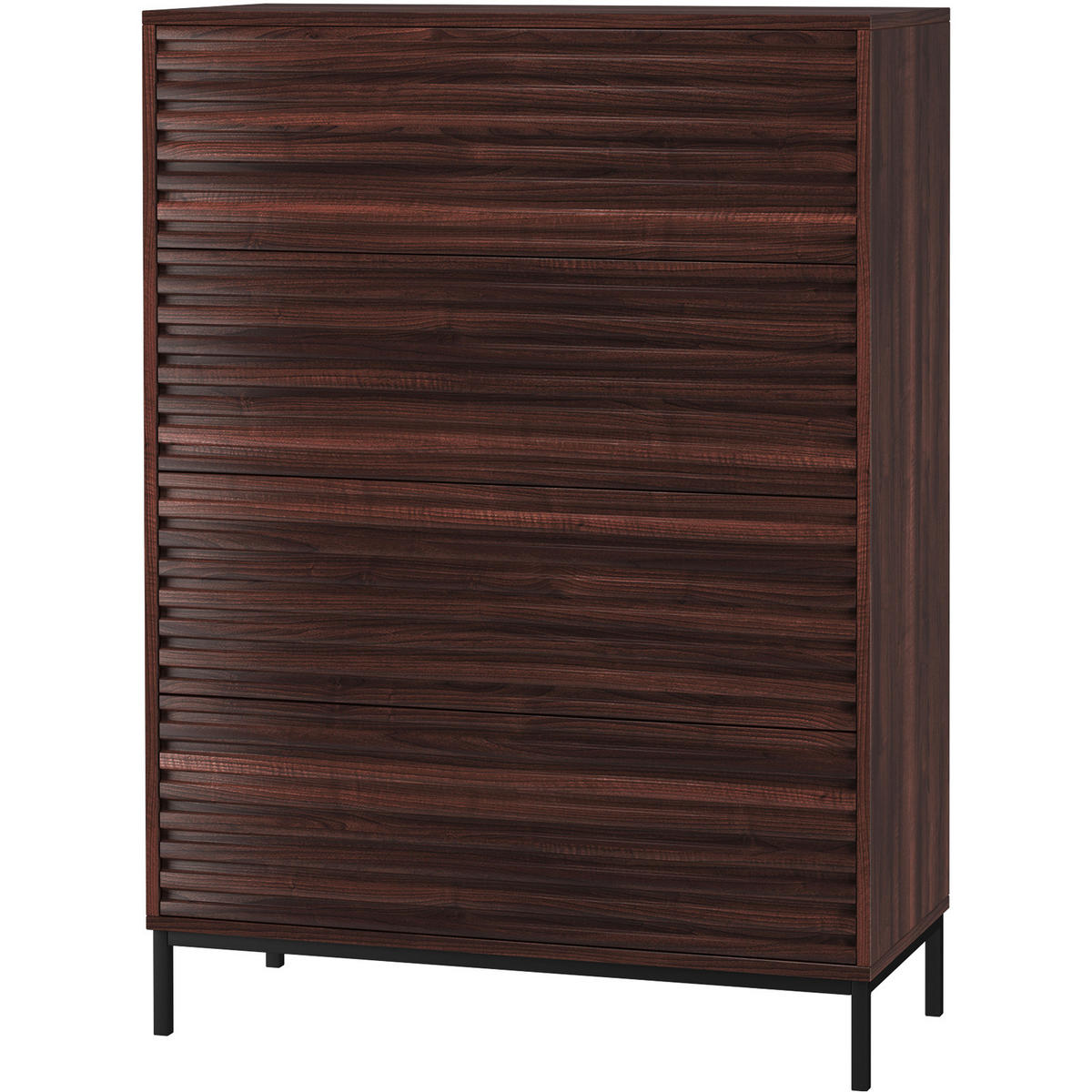 HIGHBOARD  in 80/110/35 cm  - Schwarz/Braun, Design, Holzwerkstoff/Metall (80/110/35cm) - MID.YOU