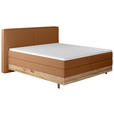 BOXSPRINGBETT 180/200 cm  in Braun  - Schwarz/Braun, Natur, Holz/Textil (180/200cm) - Valnatura