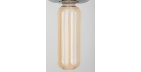 LED-HÄNGELEUCHTE Musica 13/180 cm  - Bernsteinfarben/Grau, LIFESTYLE, Glas/Metall (13/180cm) - Novel