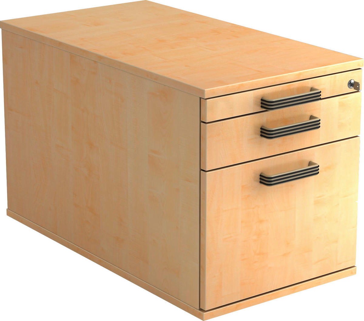 ROLLCONTAINER Ahornfarben  - Ahornfarben/Schwarz, KONVENTIONELL, Holzwerkstoff/Kunststoff (42,8/51,2/80cm) - Venda