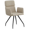 ARMLEHNSTUHL  in Eisen Webstoff  - Beige/Schwarz, Design, Textil/Metall (58/90/62cm) - Stylife