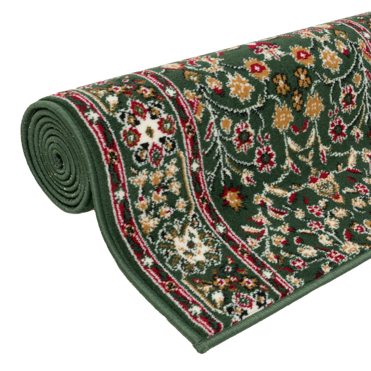 LÄUFER 80/100 cm Shiraz Creme, Dunkelrosa, Waldgrün  - Waldgrün/Dunkelrosa, LIFESTYLE, Textil (80/100cm)