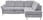 ECKSOFA Alufarben Webstoff  - Chromfarben/Alufarben, KONVENTIONELL, Textil/Metall (242/210cm) - Beldomo Style