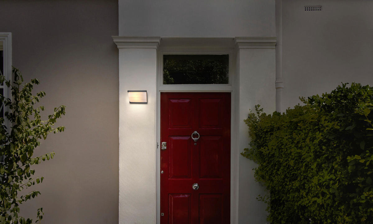 AUßENLEUCHTE 25/14/14,8 cm   - Dunkelgrau, Basics, Kunststoff/Metall (25/14/14,8cm) - Osram