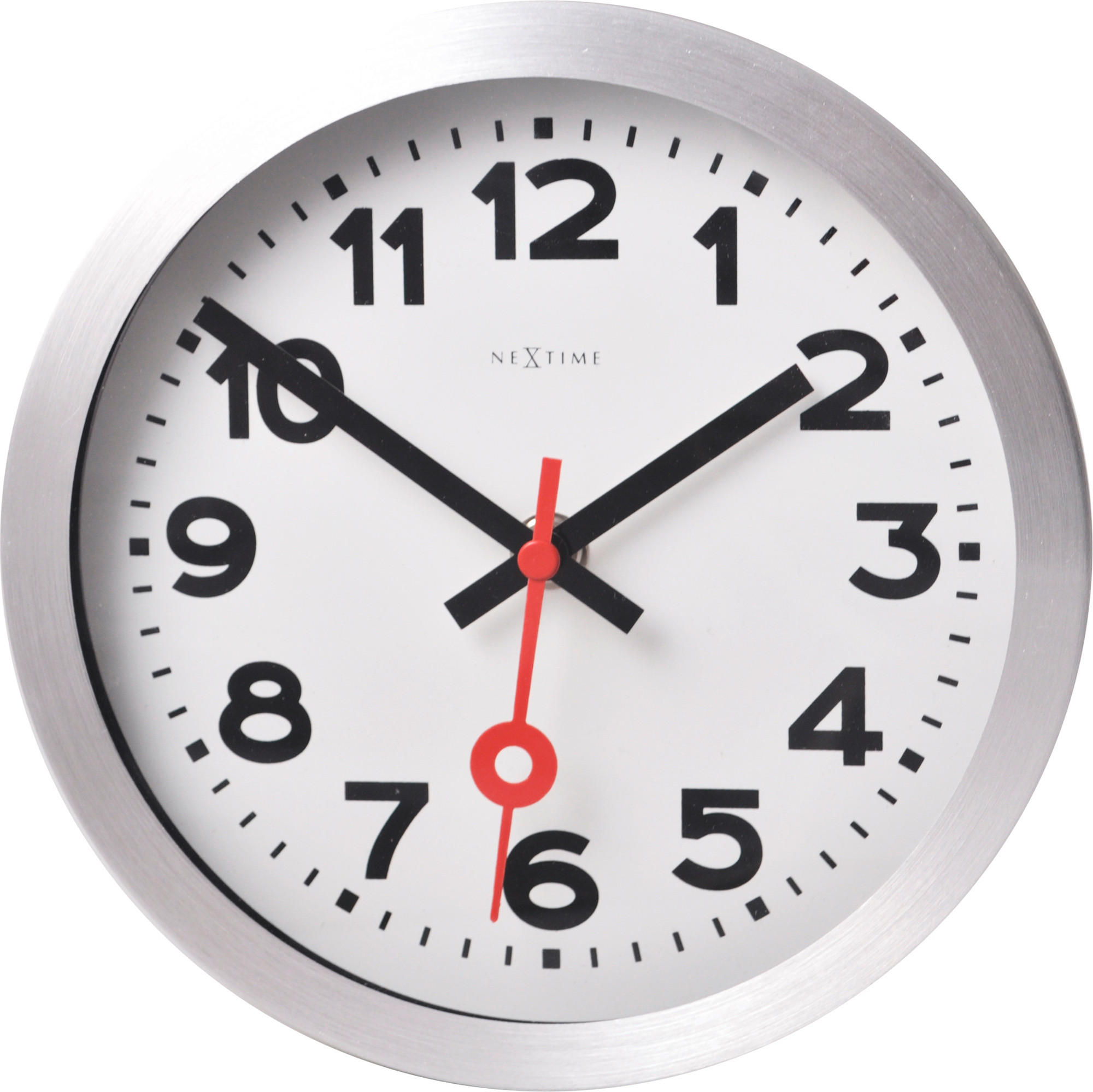 WANDUHR  Silberfarben  - Silberfarben, Basics, Metall (19/19/3,8cm)