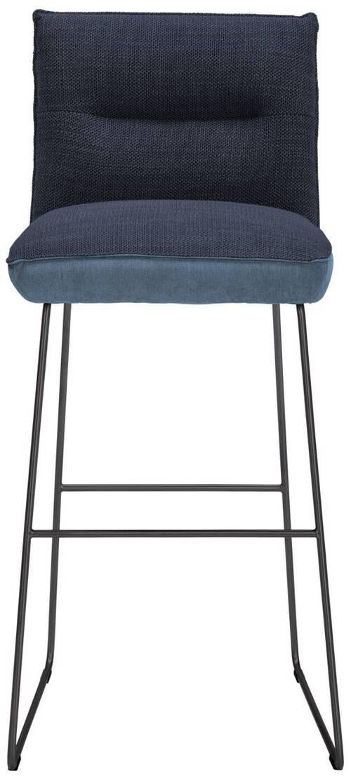 BARHOCKER Flachgewebe Blau, Schwarz, Hellblau Stahl Stoffauswahl, Typenauswahl, Gestellauswahl  - Blau/Schwarz, Design, Textil/Metall (51/107/59cm) - Dieter Knoll