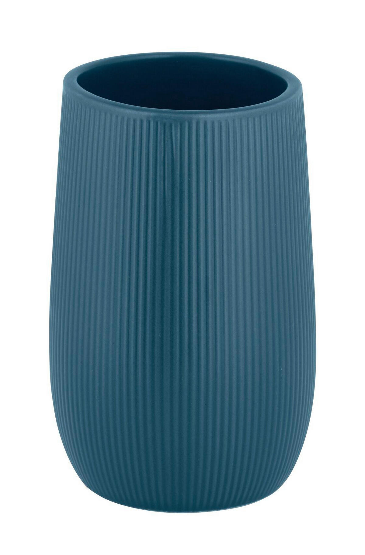 ZAHNPUTZBECHER FABLO  - Petrol, Basics, Keramik (8/12/8cm) - Wenko