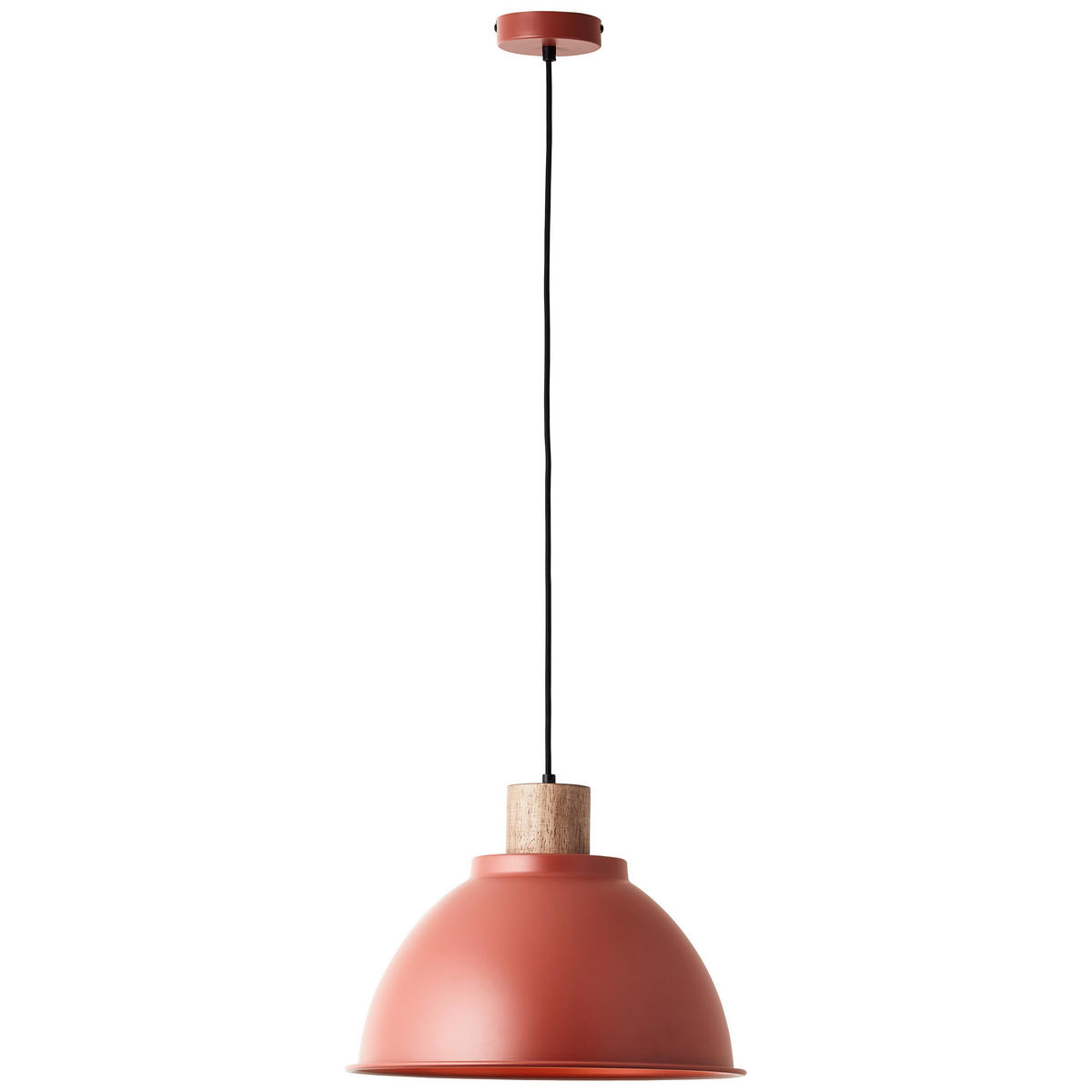 ZÁVĚSNÉ SVÍTIDLO, 38/120 cm  - červená, Basics, kov/dřevo (38/120cm)