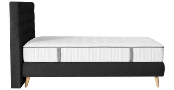 BOXSPRINGBETT 160/200 cm  in Dunkelgrau  - Dunkelgrau, Design, Holz/Textil (160/200cm) - Carryhome